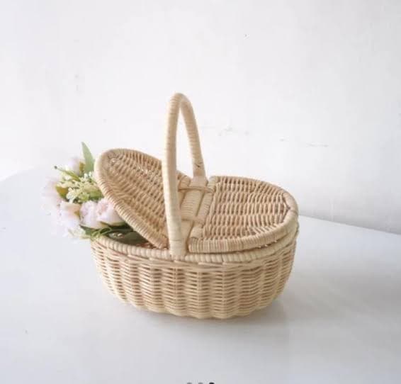 Keranjang Anyaman Rotan Oval